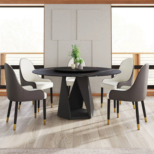 Abbott Round Marble Dining Table | Glass House Furnishings