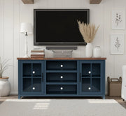 Bridgevine Home Nantucket 67' Farmhouse TV Stand for TVs up to 80' Glass House Furnishings