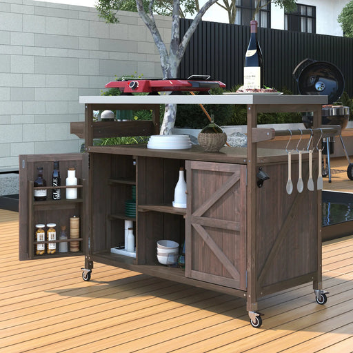 Arden Row Outdoor Kitchen Island Cabinet | Glass House Furnishings