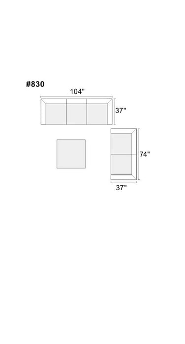 Living Room Furniture Grey Chenille Modular Sofa Set 6pc Set Sofa Loveseat Modern Couch 4x Corner Wedge 1x Armless Chairs and 1x Ottoman Plywood