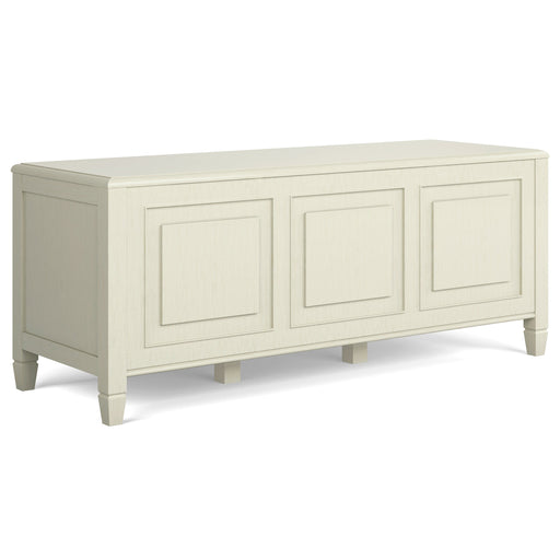 Connaught Antique White Wood Storage Trunk | Glass House Furnishings