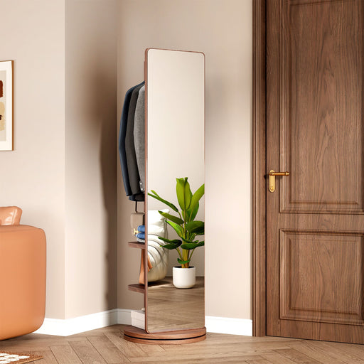 Parkhurst Walnut Rotating Full-Length Mirror | Glass House Furnishings