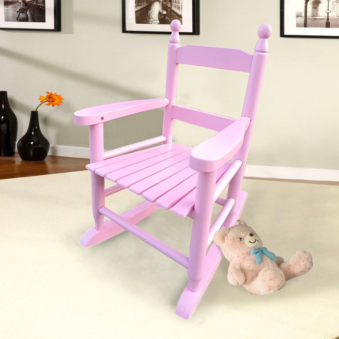 Light Pink Children's Rocking Chair, Indoor/Outdoor, Suitable For Kids, Durable